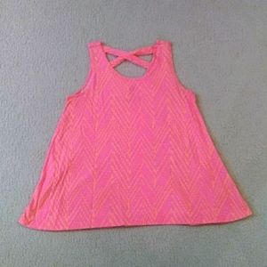 Neon Pink and Orange Tank Top